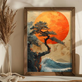 Wallity AI206 Pintura Decorativa Multicolor en MDF con Marco